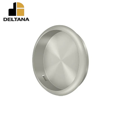 Deltana - Flush Pull - Round - 2-1/2" Diameter - 2-1/8" Base Size - Optional Finish