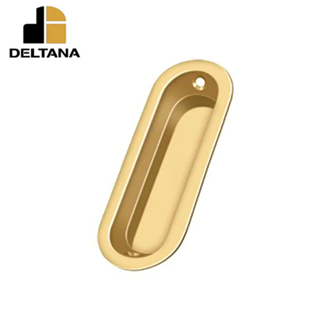 Deltana - Flush Pull - Oblong - 3-1/2" x 1-1/4" x 3/8" - Optional Finish