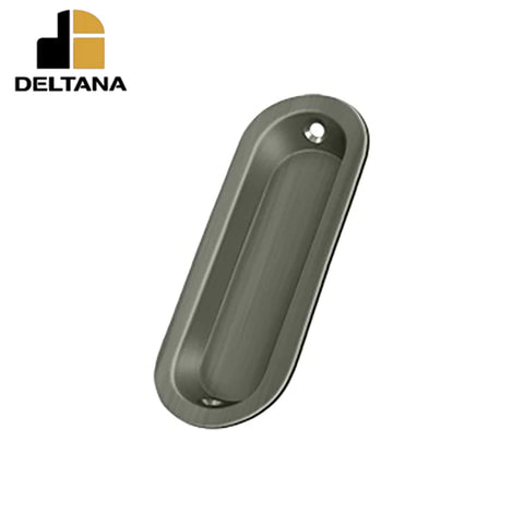 Deltana - Flush Pull - Oblong - 3-1/2" x 1-1/4" x 3/8" - Optional Finish