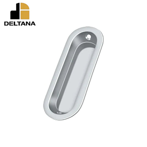 Deltana - Flush Pull - Oblong - 3-1/2" x 1-1/4" x 3/8" - Optional Finish