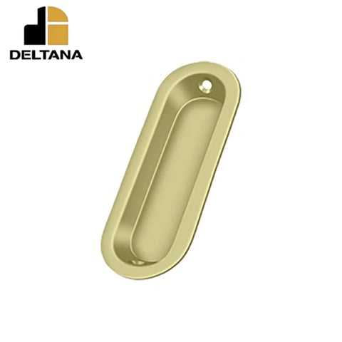 Deltana - Flush Pull - Oblong - 3-1/2" x 1-1/4" x 3/8" - Optional Finish
