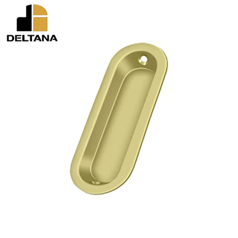 Deltana - Flush Pull - Oblong - 3-1/2" x 1-1/4" x 3/8" - Optional Finish
