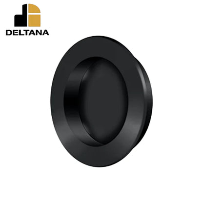 Deltana - Flush Pull - Round - Heavy Duty - 2-3/8" - Solid Brass - 2-1/8" Base Size - Optional Finish