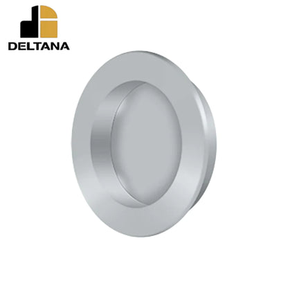Deltana - Flush Pull - Round - Heavy Duty - 2-3/8" - Solid Brass - 2-1/8" Base Size - Optional Finish