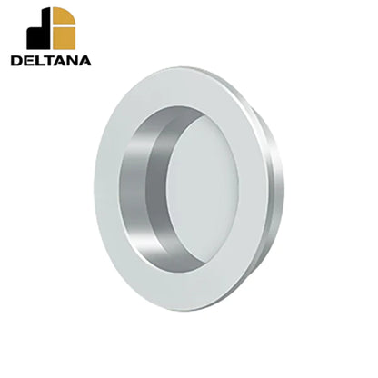 Deltana - Flush Pull - Round - Heavy Duty - 2-3/8" - Solid Brass - 2-1/8" Base Size - Optional Finish