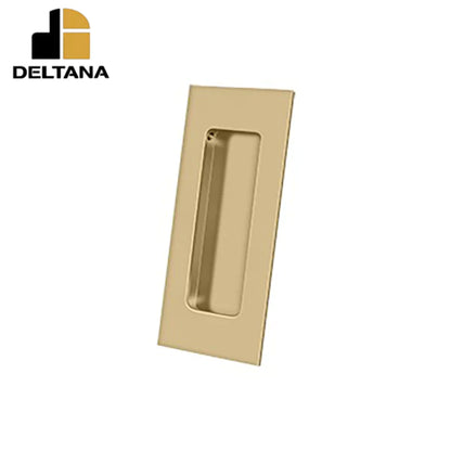 Deltana - Flush Pull - Rectangular - Heavy Duty - 4" x 1-7/8" x 7/16" - Solid Brass - Optional Finish