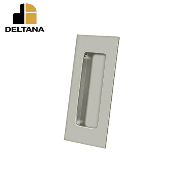 Deltana - Flush Pull - Rectangular - Heavy Duty - 4" x 1-7/8" x 7/16" - Solid Brass - Optional Finish