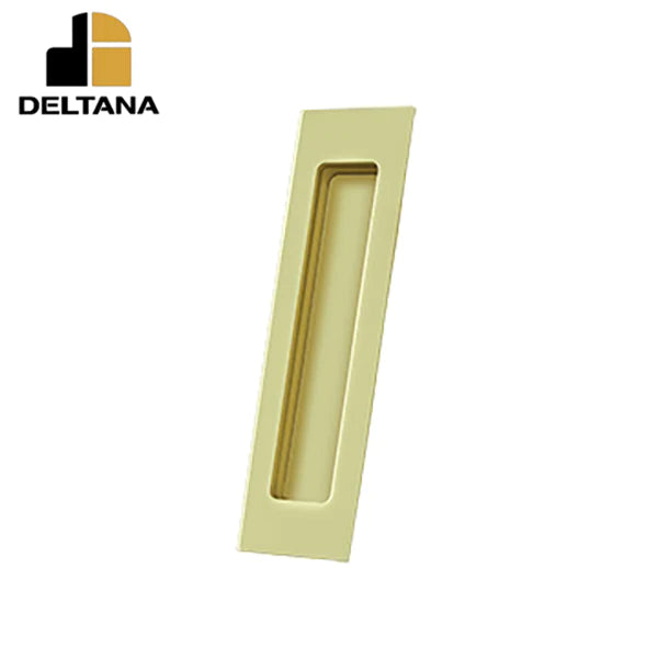 Deltana - Flush Pull - Rectangular - Heavy Duty - 7" x 1-7/8" x 3/8" - Solid Brass - Optional Finish