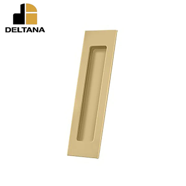 Deltana - Flush Pull - Rectangular - Heavy Duty - 7" x 1-7/8" x 3/8" - Solid Brass - Optional Finish