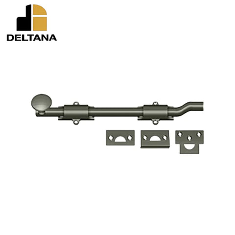Deltana - 10" Surface Bolt w/ Offet - Heavy Duty - Optional Finish