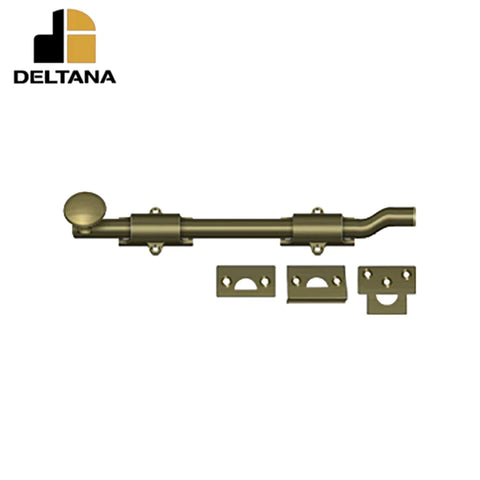 Deltana - 10" Surface Bolt w/ Offet - Heavy Duty - Optional Finish