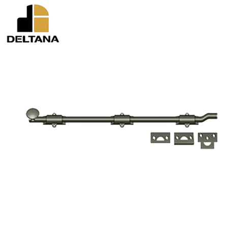 Deltana - 18" Surface Bolt w/ Offet - Heavy Duty - Optional Finish