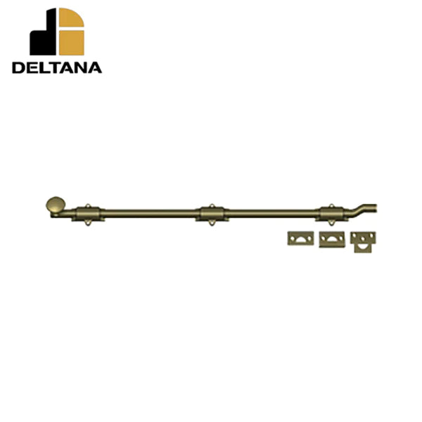 Deltana - 26" Surface Bolt w/ Offet - Heavy Duty - Optional Finish