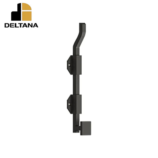 Deltana - 10" Modern Offset Surface Bolt - Heavy Duty - Solid Brass - Optional Finish