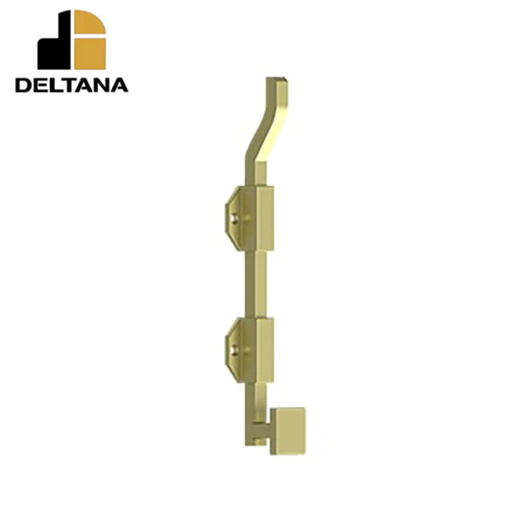 Deltana - 10" Modern Offset Surface Bolt - Heavy Duty - Solid Brass - Optional Finish