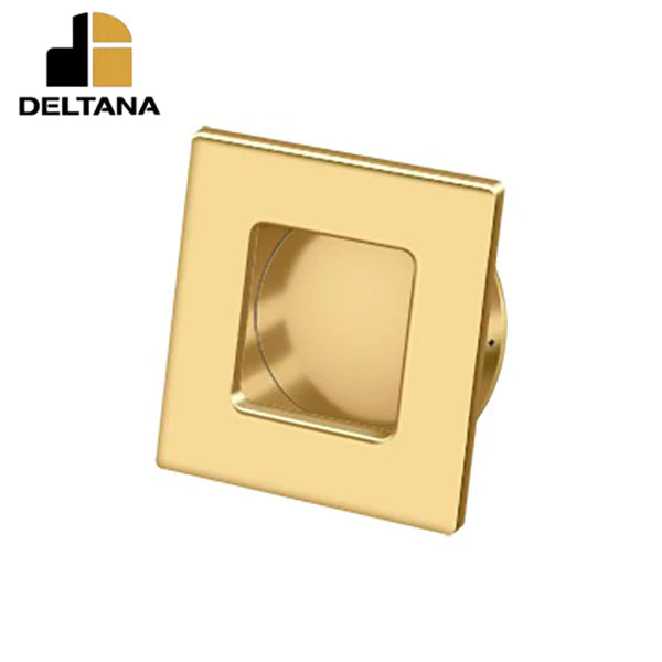 Deltana - Flush Pull - Square - Heavy Duty - 2-3/4" x 2-3/4" - Solid Brass - Optional Finish
