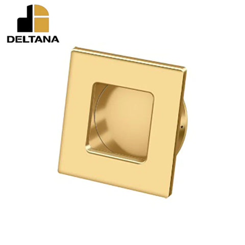 Deltana - Flush Pull - Square - Heavy Duty - 2-3/4" x 2-3/4" - Solid Brass - Optional Finish