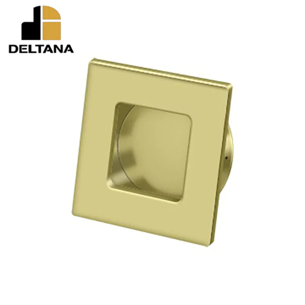 Deltana - Flush Pull - Square - Heavy Duty - 2-3/4" x 2-3/4" - Solid Brass - Optional Finish