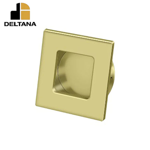 Deltana - Flush Pull - Square - Heavy Duty - 2-3/4" x 2-3/4" - Solid Brass - Optional Finish