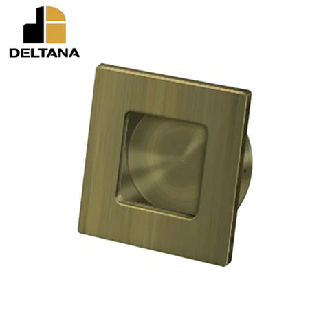 Deltana - Flush Pull - Square - Heavy Duty - 2-3/4" x 2-3/4" - Solid Brass - Optional Finish