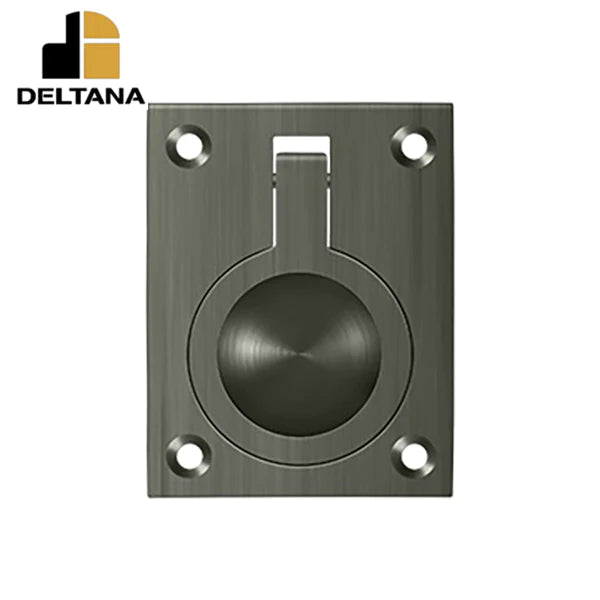 Deltana - Flush Ring Pull - 2-1/2" x 1-7/8" - Optional Finish