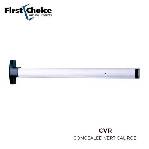 First Choice - 3692 - Concealed Vertical Rod Exit - 36" 42" 48" - Cylinder Prep Kit without Key Cylinder - Aluminum Anodized Finish - Grade 1 - UHS Hardware