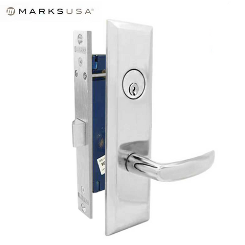Marks USA - 9NY96DW-26D  - New York Mortise Lever Lock - U26D - 1-1/4" X 8"- Vestibule  - RH - UHS Hardware