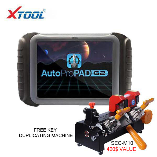 Xtool - G2-M10 - AutoProPad G2 Bundle - FREE SEC-M10 - Automotive Key Programmer & Manual Key Cutting Machine - UHS Hardware