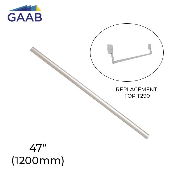 GAAB - T005-09 - Crossbar Tube - 47" (1200mm) - Satin Chrome (Tube Only) - UHS Hardware