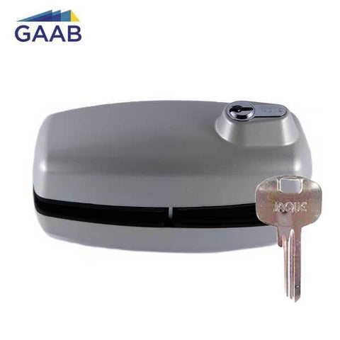 GAAB - T180  - Tempered Frameless Glass Door Lock  - Reversible - 10 -12mm Doors - YALE Keyway - Grey - UHS Hardware