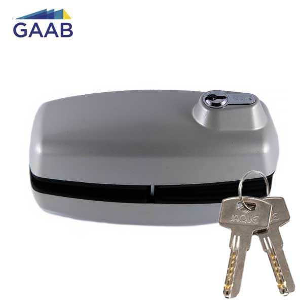 GAAB - T180  - Tempered Frameless Glass Door Lock  - Reversible - 10-12mm Doors - Dimple Keyway - Grey - UHS Hardware