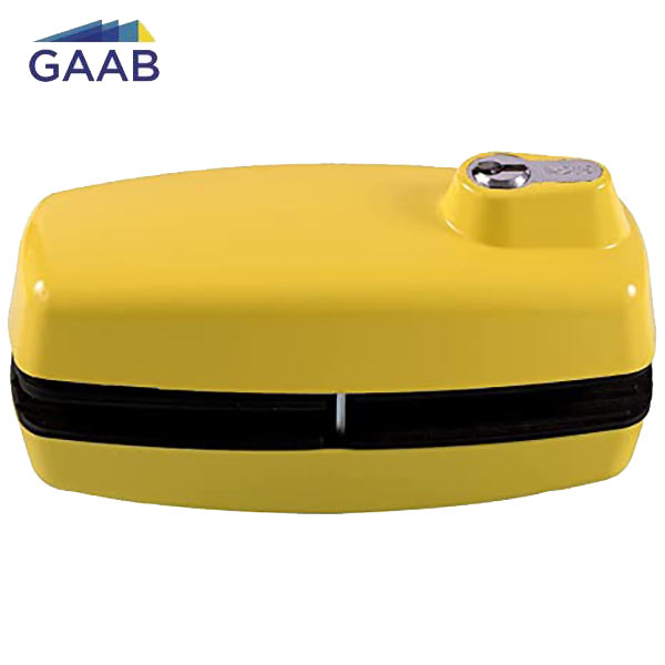 GAAB - T180  - Tempered Frameless Glass Door Lock  - Reversible - 10 -12mm Doors - Yellow - UHS Hardware