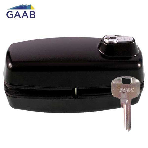 GAAB - T180  - Tempered Frameless Glass Door Lock  - Reversible - 10 -12mm Doors - YALE Keyway - Black - UHS Hardware
