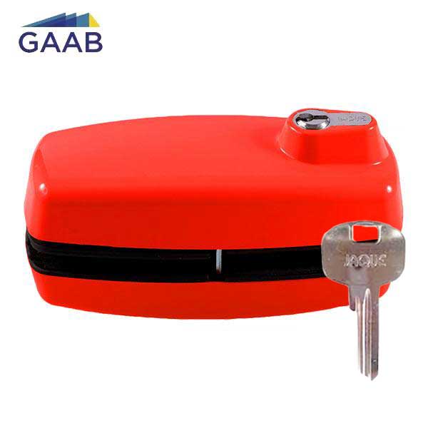 GAAB - T180  - Tempered Frameless Glass Door Lock  - Reversible - 10 -12mm Doors - YALE Keyway - Red - UHS Hardware