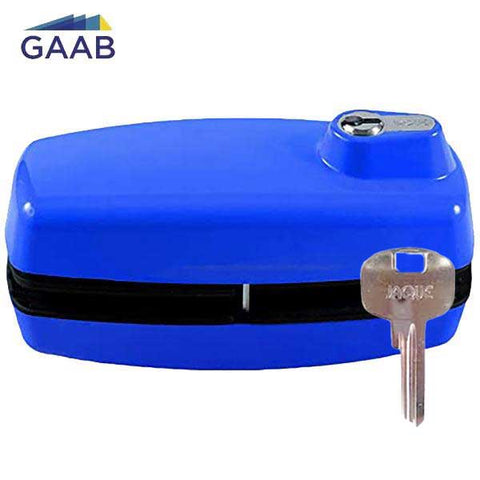 GAAB - T180  - Tempered Frameless Glass Door Lock  - Reversible - 10 -12mm Doors - YALE Keyway - Blue - UHS Hardware