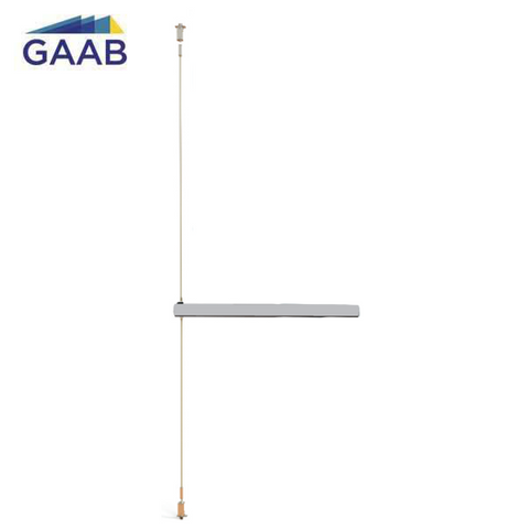 GAAB - T352-04 - Concealed Vertical Rod Exit Device - 2 Point Latch - Modular and Reversible - Up to 48" Doors -  Satin Chrome - UHS Hardware