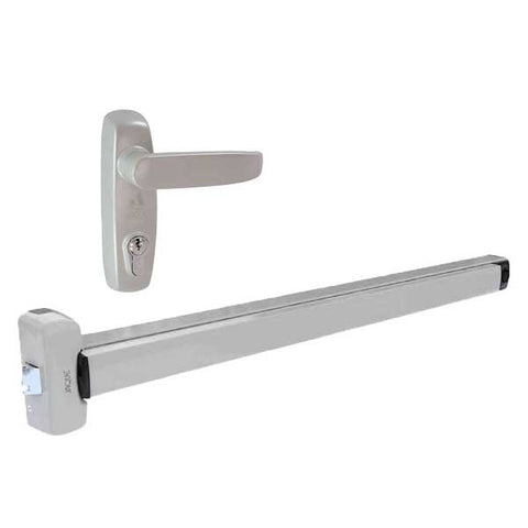 GAAB - T300-04 & T800M14B - RIM Panic Exit Device and Lever Exit Trim - Modular and Reversible - for 33" Single Doors -  Single Doors - Satin Chrome - UHS Hardware