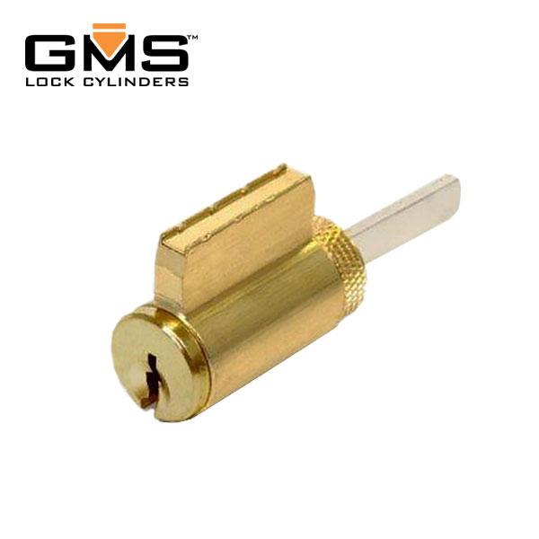 GMS KIK Cylinder - w/ Multi-Tailpiece - 5-Pin - US3 - Polished Brass - UHS Hardware
