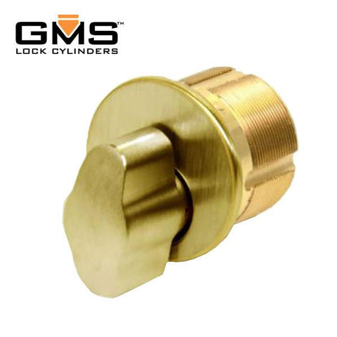 GMSThumb-Turn Mortise Cylinder - 1" - US3 - Polished Brass - UHS Hardware