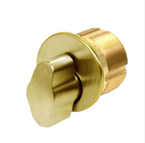 GMSThumb-Turn Mortise Cylinder - 1" - US3 - Polished Brass - UHS Hardware