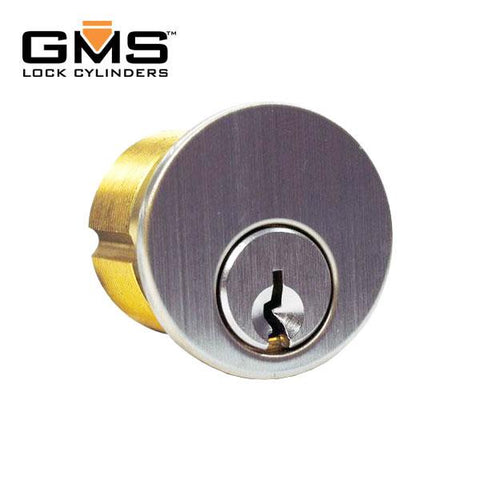 GMS Mortise Cylinder - 1-1/4" - 5-Pin - US26D - Satin Chrome - UHS Hardware