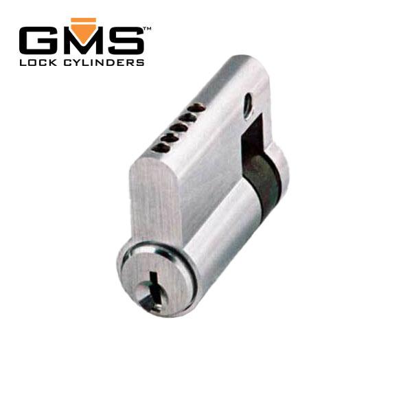 GMS Profile Cylinder - Single-Sided - SC1 - US26D - Satin Chrome - UHS Hardware