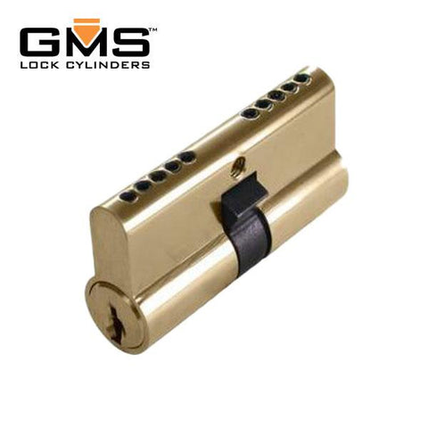 GMS Profile Cylinder - Double-Sided - SC1 - US3 - Polished Brass - UHS Hardware