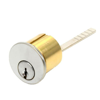 GMS Rim Cylinder - 1-1/8" - 5 Pin -  US26D - Satin Chrome - UHS Hardware