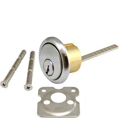 GMS Rim Cylinder - 1-1/8" - 6 Pin  - Zero Bitted -  US26D - Satin Chrome - UHS Hardware