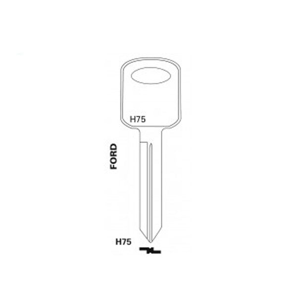 Ford Key 75 JET - H75 - Ford / Lincoln / Mercury / Mazda Key Blank - Brass for Sale ...