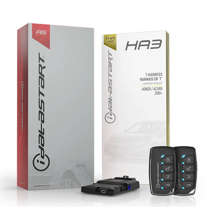 Firstech - iDatastart - Acura / Honda  - HC1151A / HC2352AC - 5 Button Remote - Optional 1-Way / 2-Way - Keyless Remote Start System Kit - Up to 3000ft - HA3 T-Harness (PREORDER) - UHS Hardware