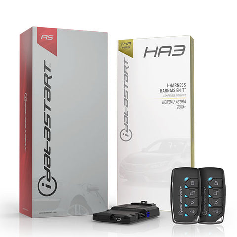 Firstech - iDatastart - Acura / Honda  - HC1151A / HC2352AC - 5 Button Remote - Optional 1-Way / 2-Way - Keyless Remote Start System Kit - Up to 3000ft - HA3 T-Harness (PREORDER) - UHS Hardware