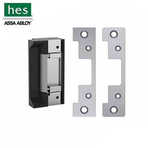 HES - 5000C - Complete Electric Strike with 501 & 501A Faceplates - Fail Safe/Fail Secure - 12/24VDC  - Up To 5/8" Throw Latchbolt - Satin Stainless Steel - Grade 1 - UHS Hardware