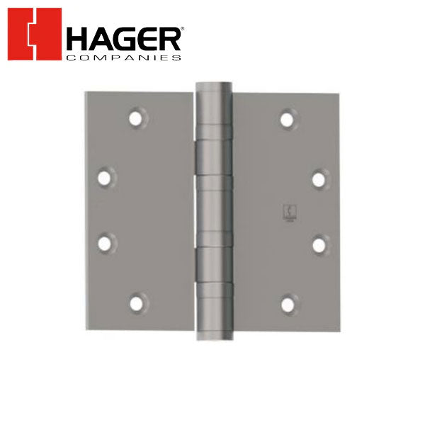 Hager - 1168 - Full Mortise Door Hinge - Heavy Weight - Ball Bearing - Non Removable Pin - 4.5" x 4.5" - Aluminum - UHS Hardware